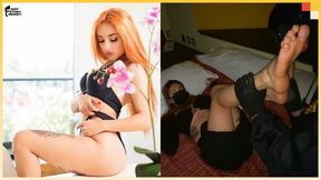 Her BF is Out in Europe & She's Having Her Toes Sucked Passionately By a Real Man - Colombian Babe Gives Me Her Feet To Do What I Please