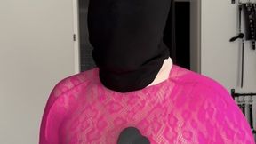 Pantyhose layering and crop spanking