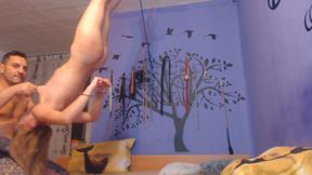 suspended bondage and rough whipping