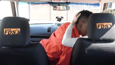 Fake Driving School Big Black Cock goes into Amber Jayne