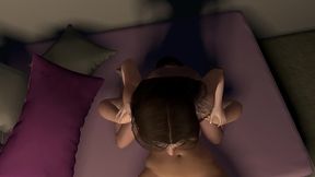 bbw lesbian eating pussy on the bed