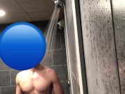 Locker room playing around