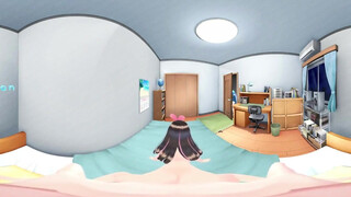 4K VR 360 and 3D - Rear KizunaAI while Mimiku waiting !