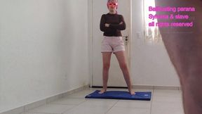 142# Sylvana kick hard using your barefoot feets