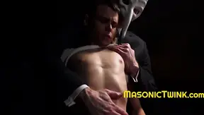 Priest Dominates Submissive Twink in Hot Confessional BJ – 18+
