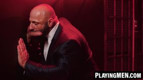Leo Bacchus and Mark Vallant's glory hole fuck session