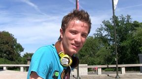 Curly Twink Gets Caught & Facialled in Bushes - XXX Gay