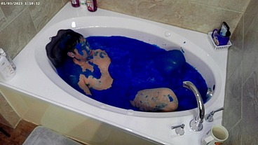 Ultimate Blue Slime Bath 4K HD Ultra TEMU Camera Edition