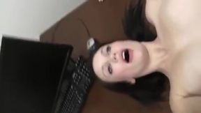 Pregnant teen takes painful anal fuck