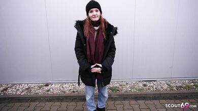 GERMAN SCOUT - Flexible Ginger Teen Olivia Westsun at Pick Up no condom Casting Fuck