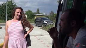 Young BBW fucked in van