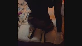 Ebony Goddess with ENORMOUS Tits & PHAT Ass: Latex Pants Spanking & Lingerie Ass Worship