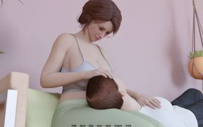 Kissing and Playing with His Busty Hot MILF Landlady While Her Husband Is Not Home - Heart Problems Ep17