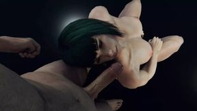 3D anime babe dominated hard in doggy style
