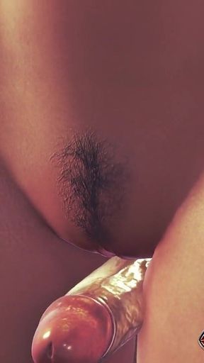 Tifa Lockhart Rides Big Cock in Cowgirl - Wet Pussy Rubbing Leads to Intense Orgasm in 3D Hentai