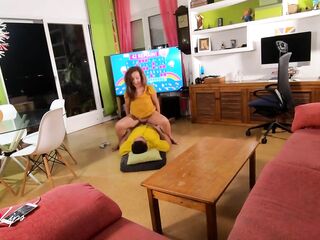 My gamer stepsister catches me filming her vagina during the time that this babe plays fall boyz - Cherry Lips 4k