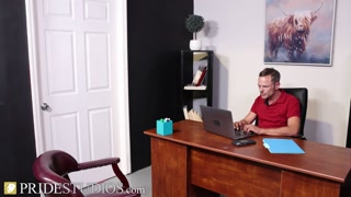 FamilyCreep - Stepdad CAUGHT Stepson Jerking Off And Fucks Him In HIs Office