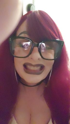 Pink Girl with Glasses and Toy