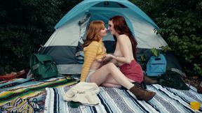 ”Aria Carson goes camping with her lesbian neighbor Lacy”