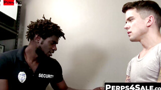 Naughty Twink Crook Fucked by Big Black Cocked Guard 2