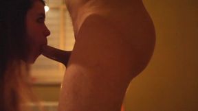 Hot, sloppy and deep blowjob