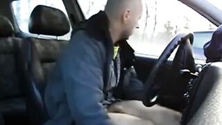 Wanking in the Car