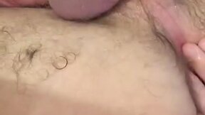 Father admires sons hairy backside