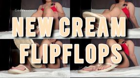 MY NEW CREAM FLIPFLOPS