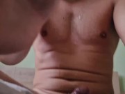 Fit Alpha Edging Moan And Cumshot