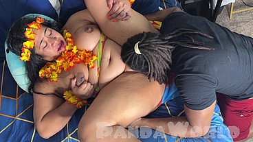 Polynesian Big Booty Slut Island Booty Interracial Threesome