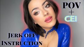 JOI and CEI by your Queen in blue latex POV