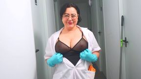 Cleaning Lady VS Inexperienced Young Virgin – Aisha Montero Makes You Cum Twice