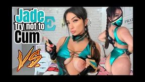 Latina Jade Cosplay JOI Teases with Two Dildos for Ass Play
