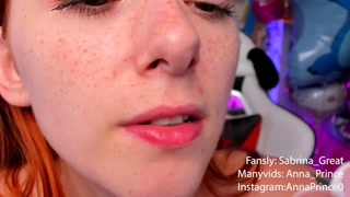 Eating boogers close up