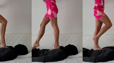 Barbie trample in High Heels and barefoot no.64