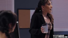 Mature Teacher Fucks Young Babe Students 18+ - Maya Kendrick, Eliza Ibarra And Liv Revamped