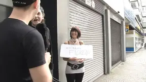 Sandy's first gangbanging as a hot street babe