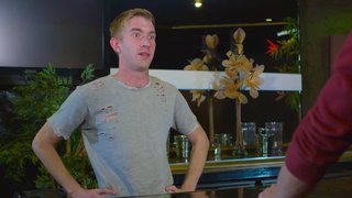 Hot cutie with enormous breasts is banged in the ass by barmen