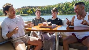 Step Dads Jax Thirio & Dalton Riley Take Turns Smashing Their Twunk Step Sons-In-Law On A Boat - FamilyDick