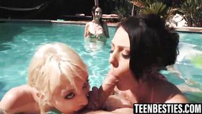 Sunset swim turns into a wild cock&#x1F32D; swap celebration