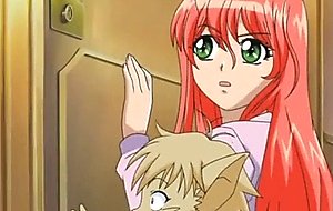Hentai self squeezing her bigboobs and licking pussy