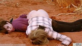Blonde chicks get harsh anal&#x1F44C; in nature, one presses down as support