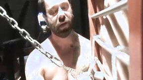 Poor submissive dude Chet Walker takes the painful fat chain tugging his dick