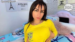 Your Sexy Brazilian Cheating Wife Cuckolding You with a Guy