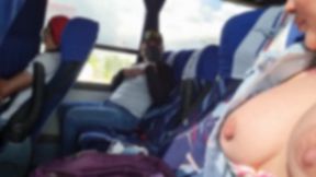 Her passenger discovers her masturbating and decides to join in on the fun, leading to mutual orgasm&#x1F4A6;.