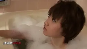 Akina Hara gets tied up and taken advantage of in a steamy bath by a