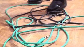 Crushing cables with my new boots