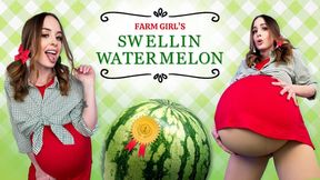 Farm Girl's Swellin' Watermelon Pregnancy Belly Expansion