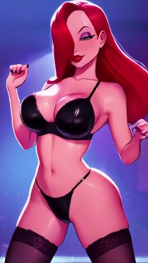 Redhead Jessica from Who Framed Roger Rabbit Teasing High Heels Ai   Clip 1