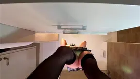 Naughty Petite Blonde Goes Bare Without Pants for Hot Campus Sex